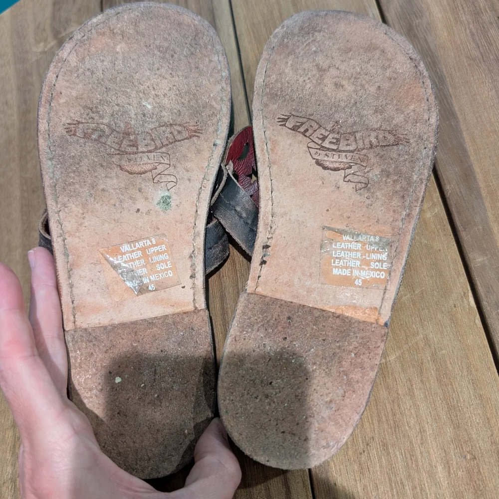 Freebird By Steven Vallarta Leather Sandals - Picture 6 of 6